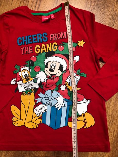 Vianočne mickey tričko 116, pepco,116