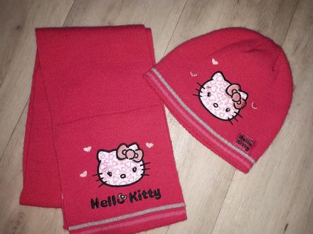 Čiapočka+šál hello kitty 4-8 r., george,116