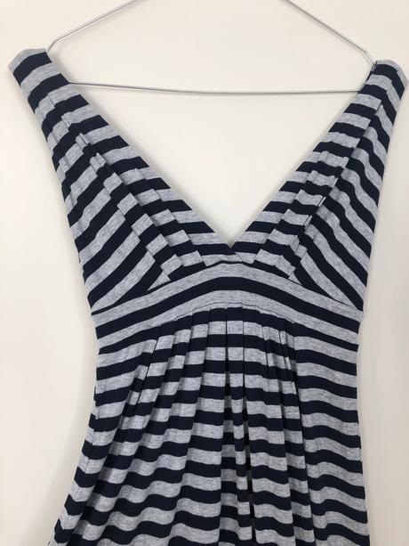 Maxi pásikavé úpletové šaty, xs