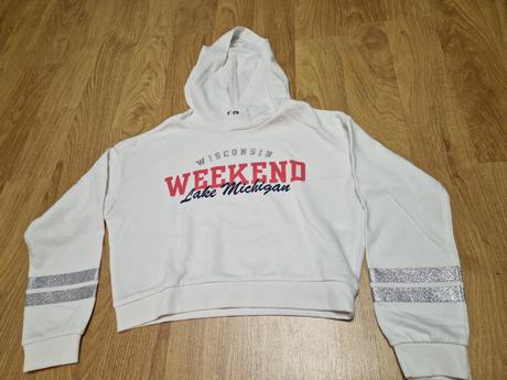 Mikina biela, h&m,134