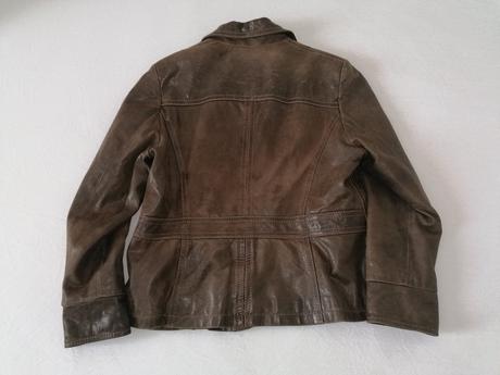 Pravá kožená bunda/sako č. 42, l
