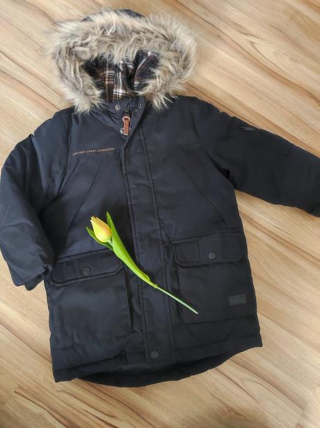 Teplý kabát nepremokavý s kožušinou reserved, reserved,116 / 152 / 158