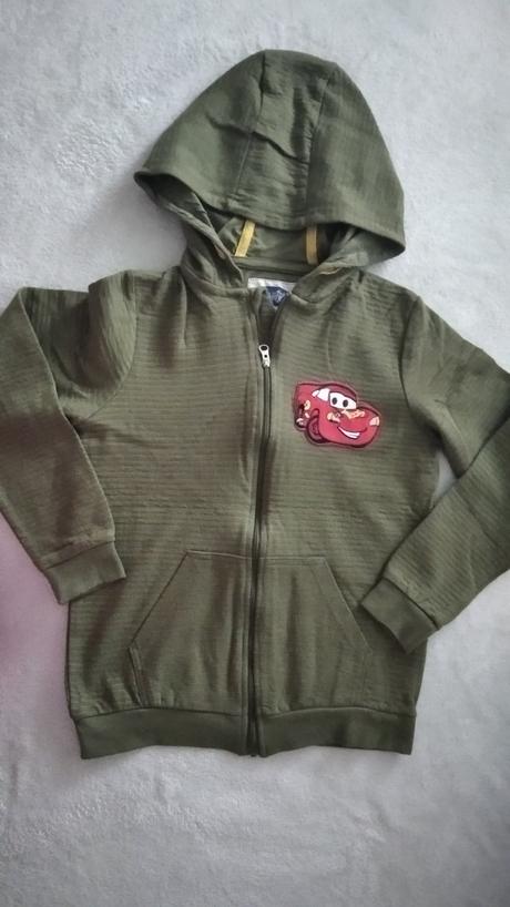 Olivová mikina na zips, 128