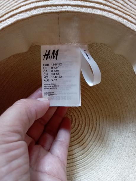 Hm slamený klobúk 134/152, h&m,152