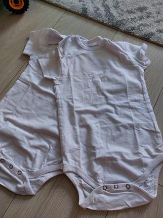 Biele body krátky rukav, fox & bunny,92