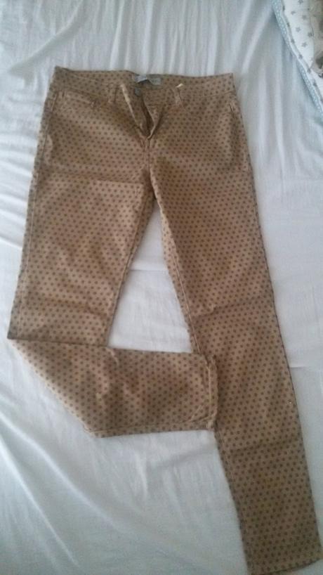 Bodkovane nohavice zara, vel.l, zara,m