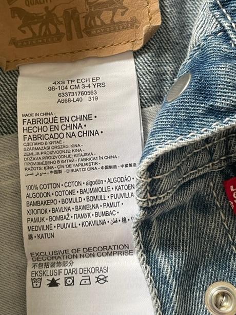 Levis riflova bunda 3 roky, levis,98