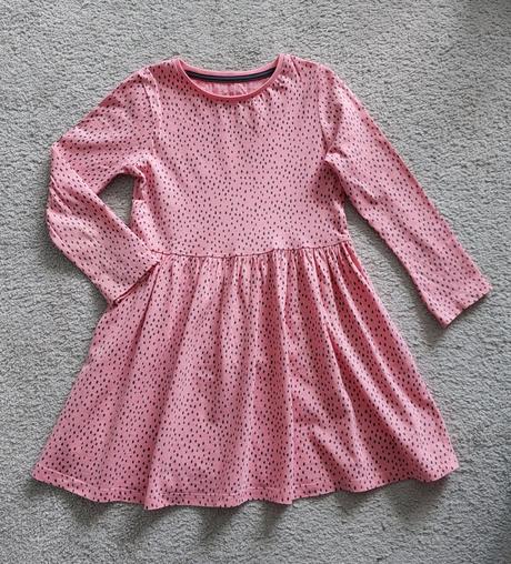 Ružové šaty s bodkami 4-5 tokov, f&f,110