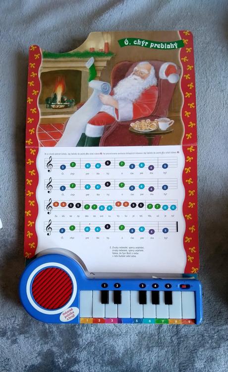 Kniha klavír - zahraj si vianočné koledy vianoce, 