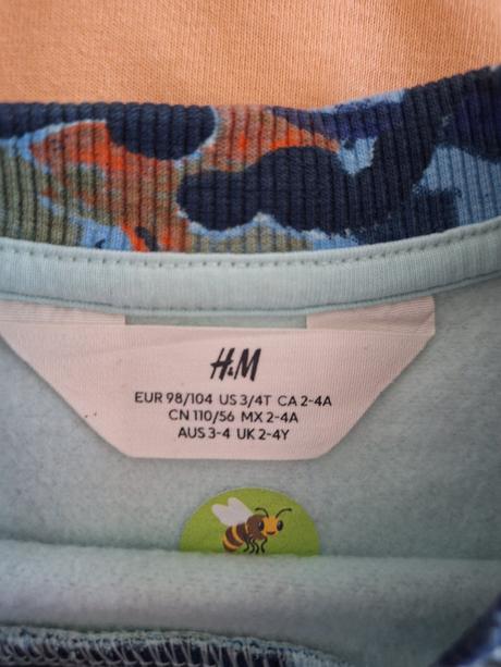 Teplá mikina 98/104, h&m,104
