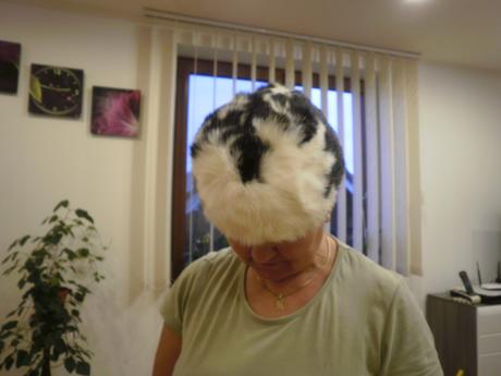 Kožušinová čiapka - zajac, 52