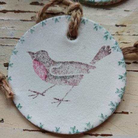 Vianočné ozdoby vtáčik 6 ks,