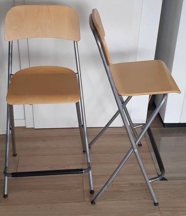 Ikea franklin barová skladacia stolička 2ks,