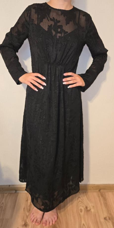 Čierne spoločenské šaty 36, c&a,s