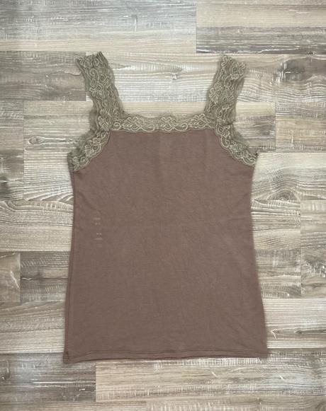 Elasticke letné tričko/tielko ramienka čipkované, m