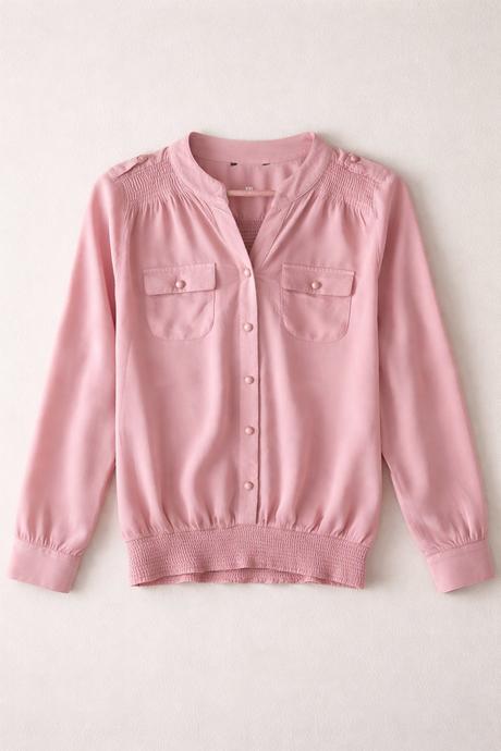 Dámska ružová blúzka, s