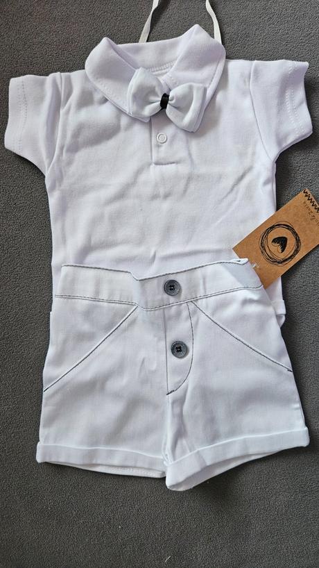 3-dielna súprava, body, kraťasky, motýlik, 56