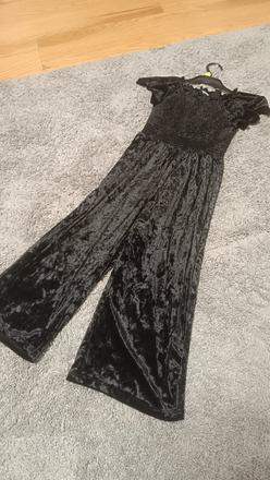 Čierny zamatovy overal lindex 122 novy, lindex,122