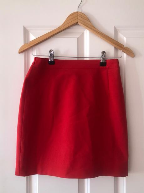 Červená minisukňa s/m, s