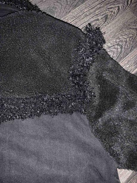 Riflová teddy bunda asos 38, 38 / m