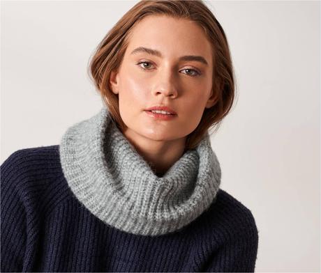 Pletený dutý šál tchibo, tchibo