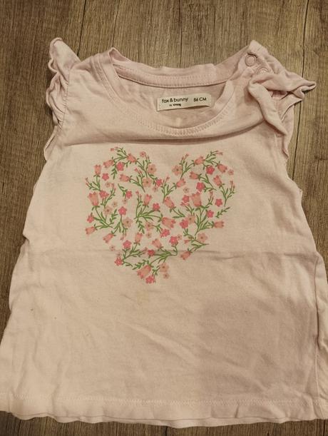 Kvetinkove tricko pre dievcatko, fox & bunny,86