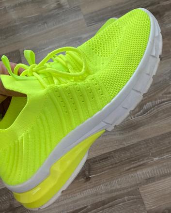 Krásne neónové žlté tenisky, 39