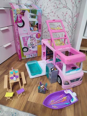 Barbie veľký kempingový karavan 3v1, 