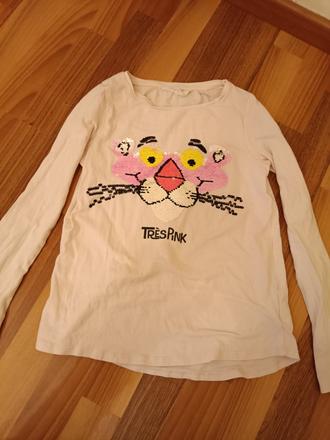 Tricko s dlhym r pink panter, h&m,134