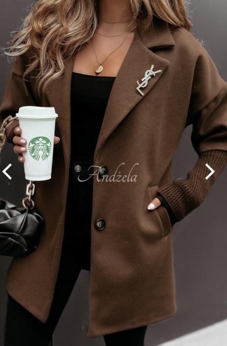 Čokoládový prechodný kabátik andzela, 