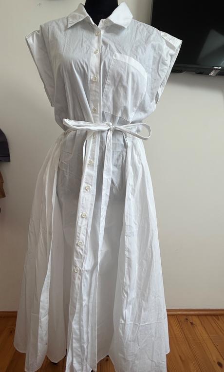 Košeľové šaty s viazaním, zara,l