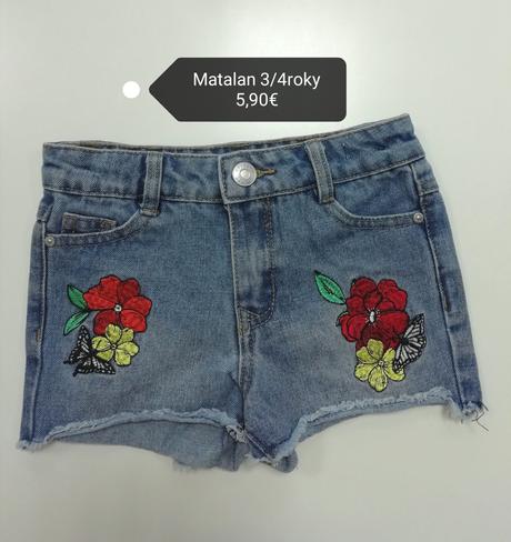 Vyšívané rifľové kraťasy, matalan,104