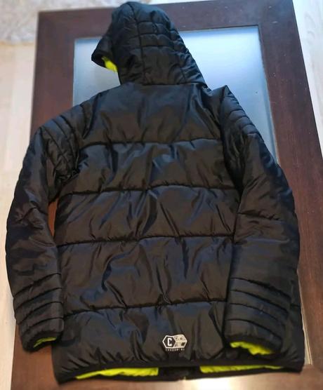 Zimná čierna vetrovka s kapucov chapter young vel, chapter young,170