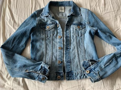 Riflová bunda, h&m,152