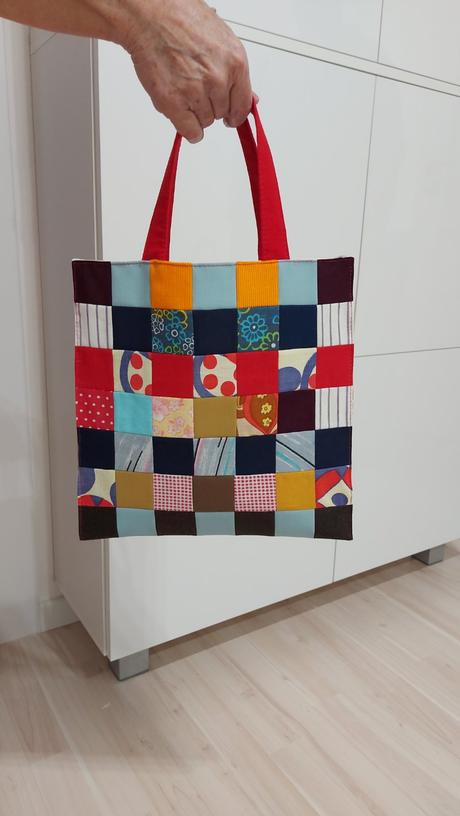 Eko detská patchworková taška s podšívkou handmade,