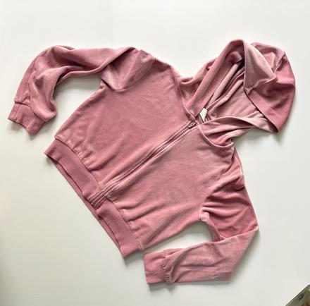 Skrátená zamatová mikina, h&m,134