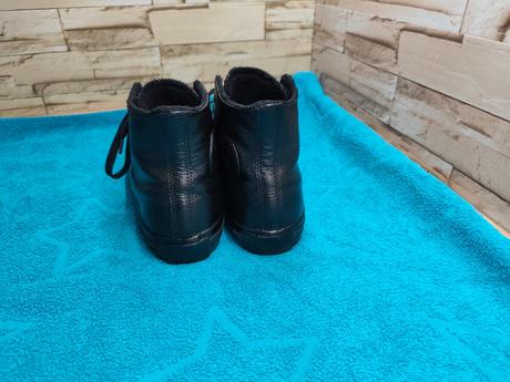Converse 39 - uni čierne kožené zateplené topánky, converse,39