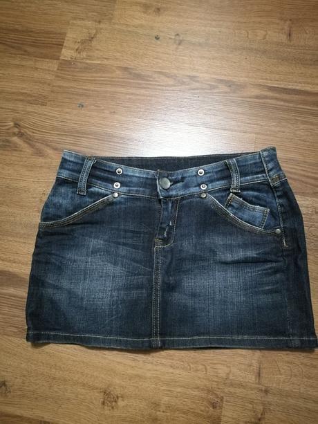 Damska riflova mini sukna, xs