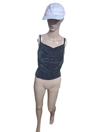 Dámske elastické tričko s trblietkami, m