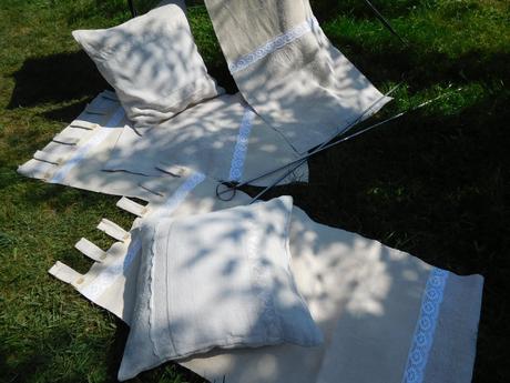 Závesy z tkaného plátna,