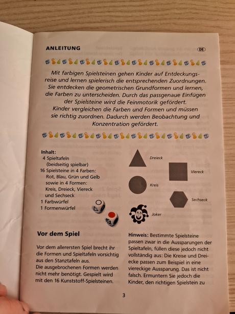 Náučná hra farby a tvary,