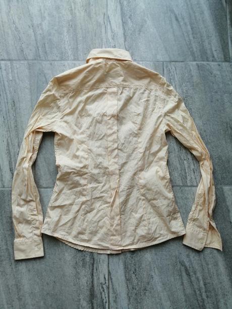 Žlto biela šik košeľa dolce&gabanna,vs-m,bavlna, s