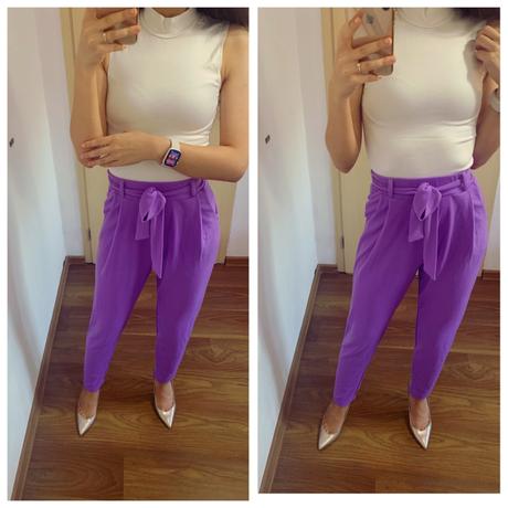 Fialove nohavice, xs