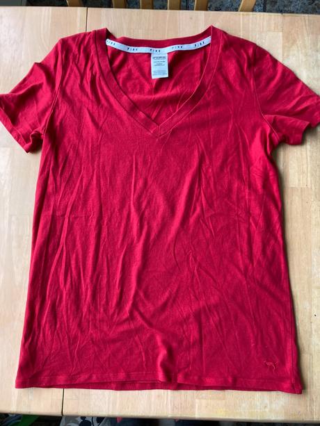 Victorias secret malinové tričko, victoria's secret,s