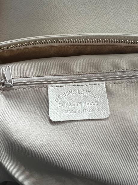 Krasny kremovy/ivory novy kozeny ruksak lubive, 