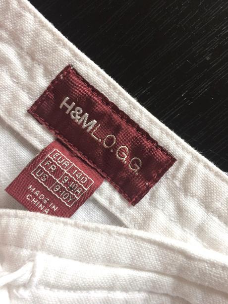 H&m l.o.g.g. vyšívaná ľanová sukňa ve.140, h&m,140