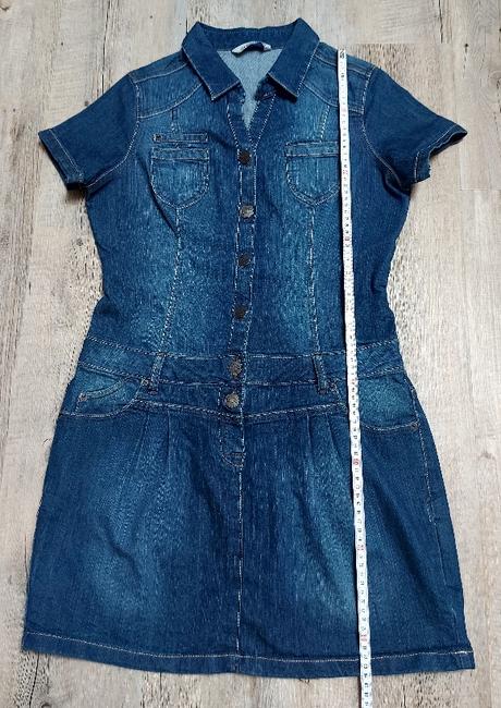 Priliehavé rifľové šaty, clockhouse,42