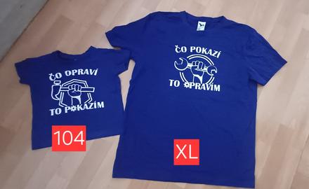 Trička pre ocka xl a syna v.104, 104