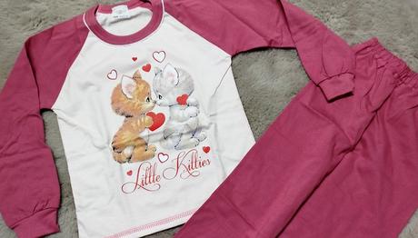 Detské bavlnené pyžamo s mačičkou, 74 - 170