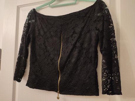 Čipkovaný crop top, 40